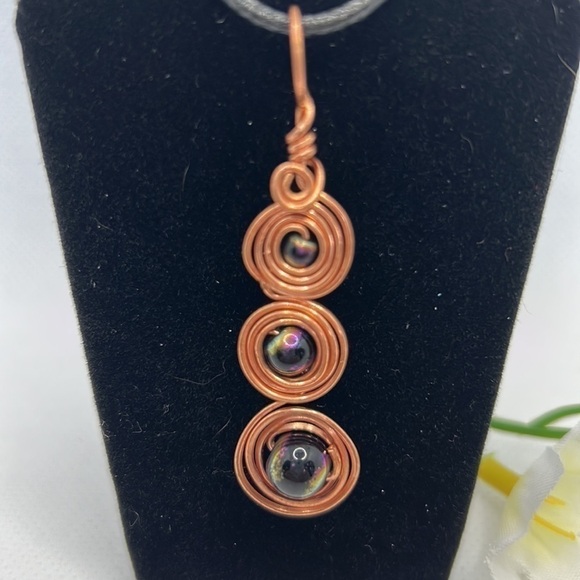 Necklace Handmade Wrapped Copper Pendant - Picture 3 of 3
